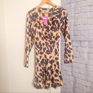 Leopard Print Ruffle Dress